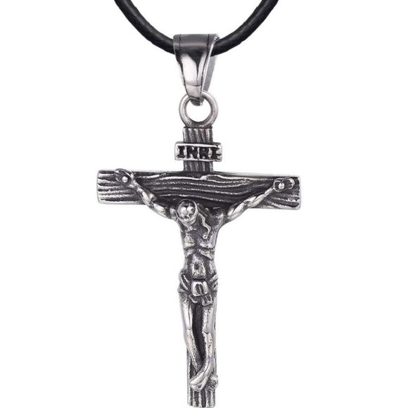 Jesus Crucifix Cross Pendant Unisex! New!